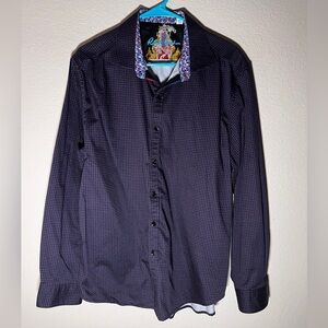 Robert Graham Geometric Print Dress Shirt (XL)